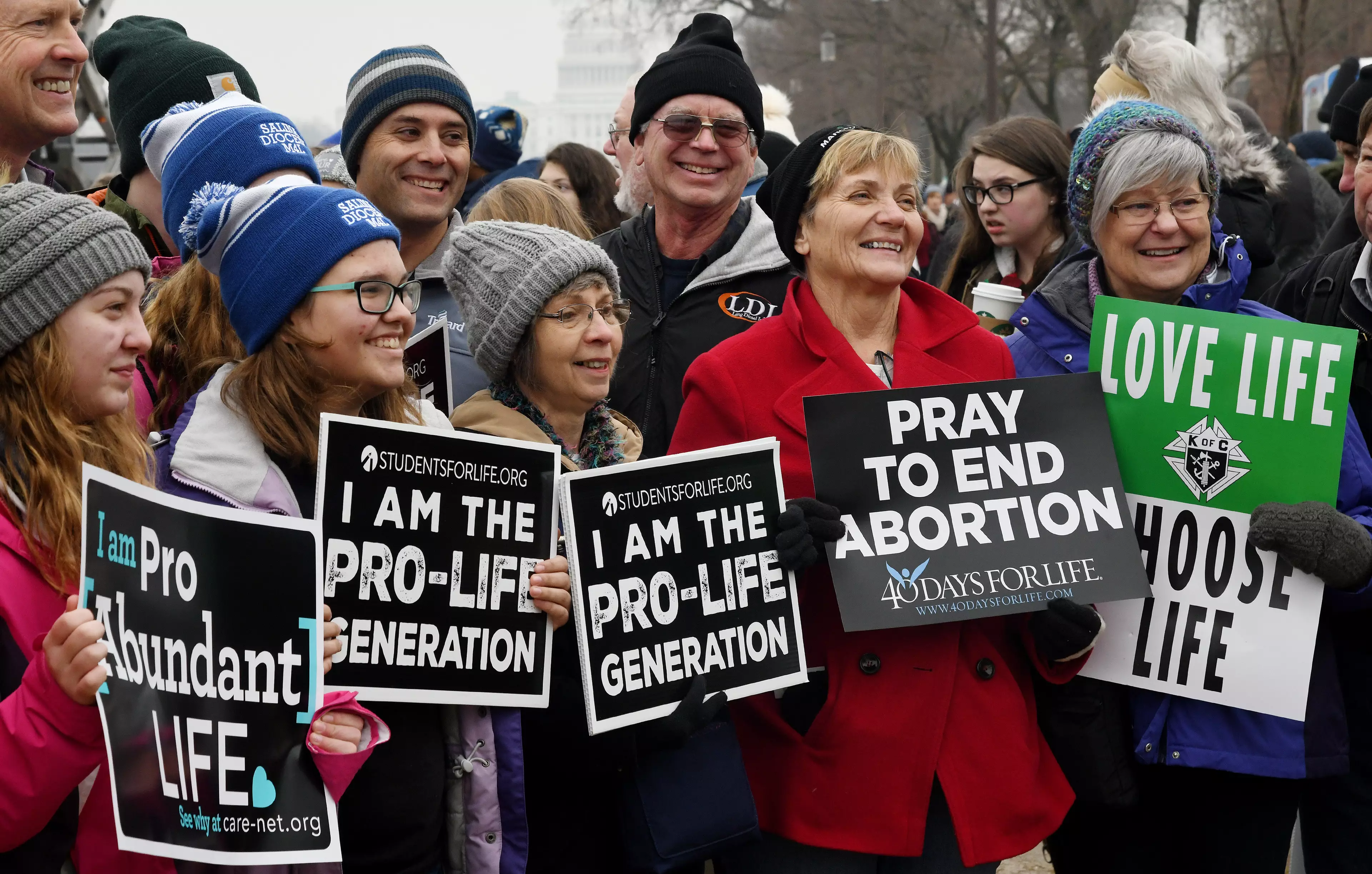 Anti-abortion activists in Washington.