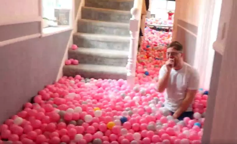 The ball pit was three feet deep in some places! (