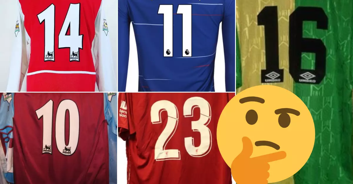 QUIZ: Can You Name 20 Great Premier League Players By Their Shirt Number?