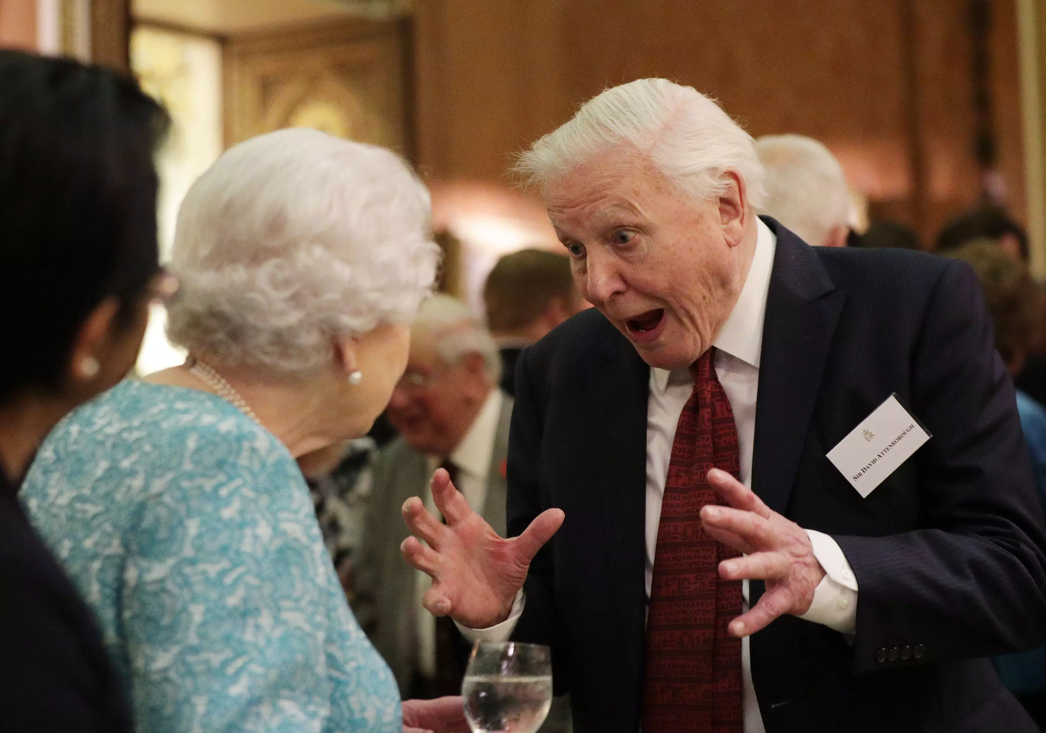 Sir David Attenborough Tries To Scare The Queen In Her Natural Habitat