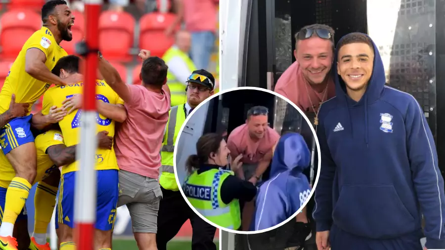 Birmingham Fan Arrested For Pitch Invasion Gets Visit From Che Adams In Police Van