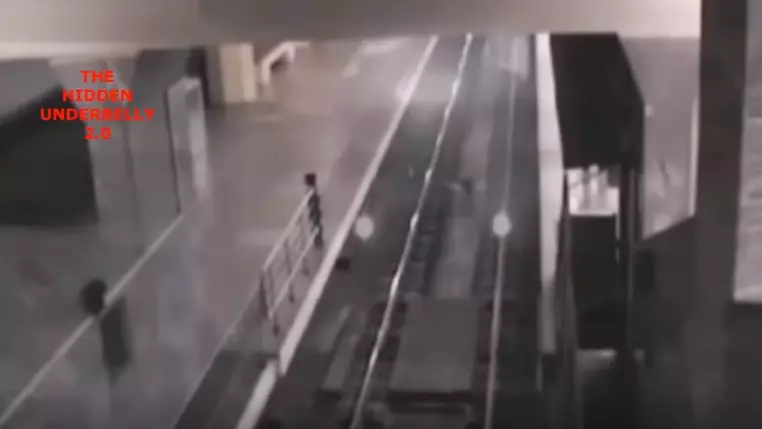 ​The Eerie Moment A 'Ghost Train' Rolls Into A Station