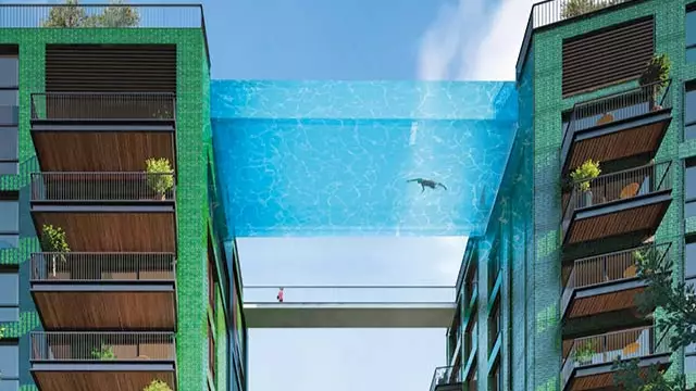​World's First Floating Sky Pool Where You Can Swim 115ft Above London Opens Next Month