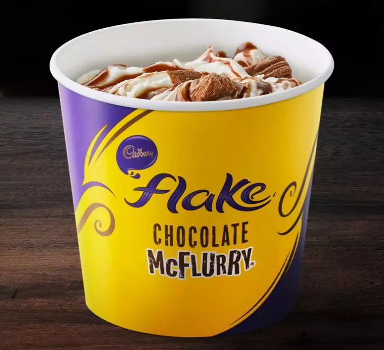 The classic Chocolate Flake McFlurry (