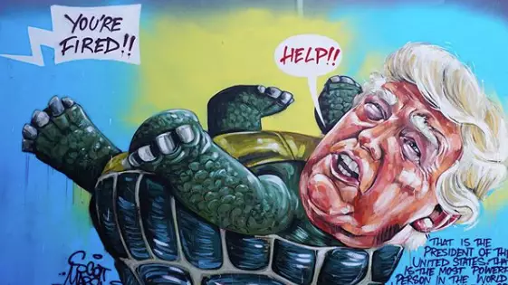 Aussie Artist Unveils Savage Donald Trump Graffiti In Sydney