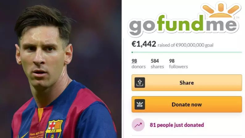 Football Fan Sets Up A Fundraising Page So His Club Can Sign Lionel Messi