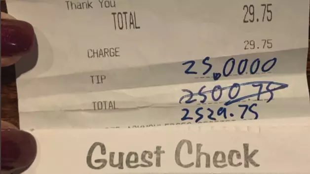 Customer Leaves Huge Tip For Bar Staff Out Of Work Due To Coronavirus