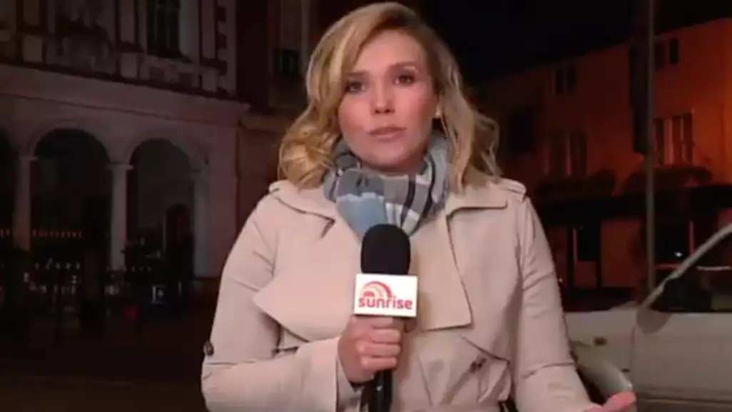 Cheeky Kid Photobombs Sunrise Reporter During Live Cross And Flips Her The Bird