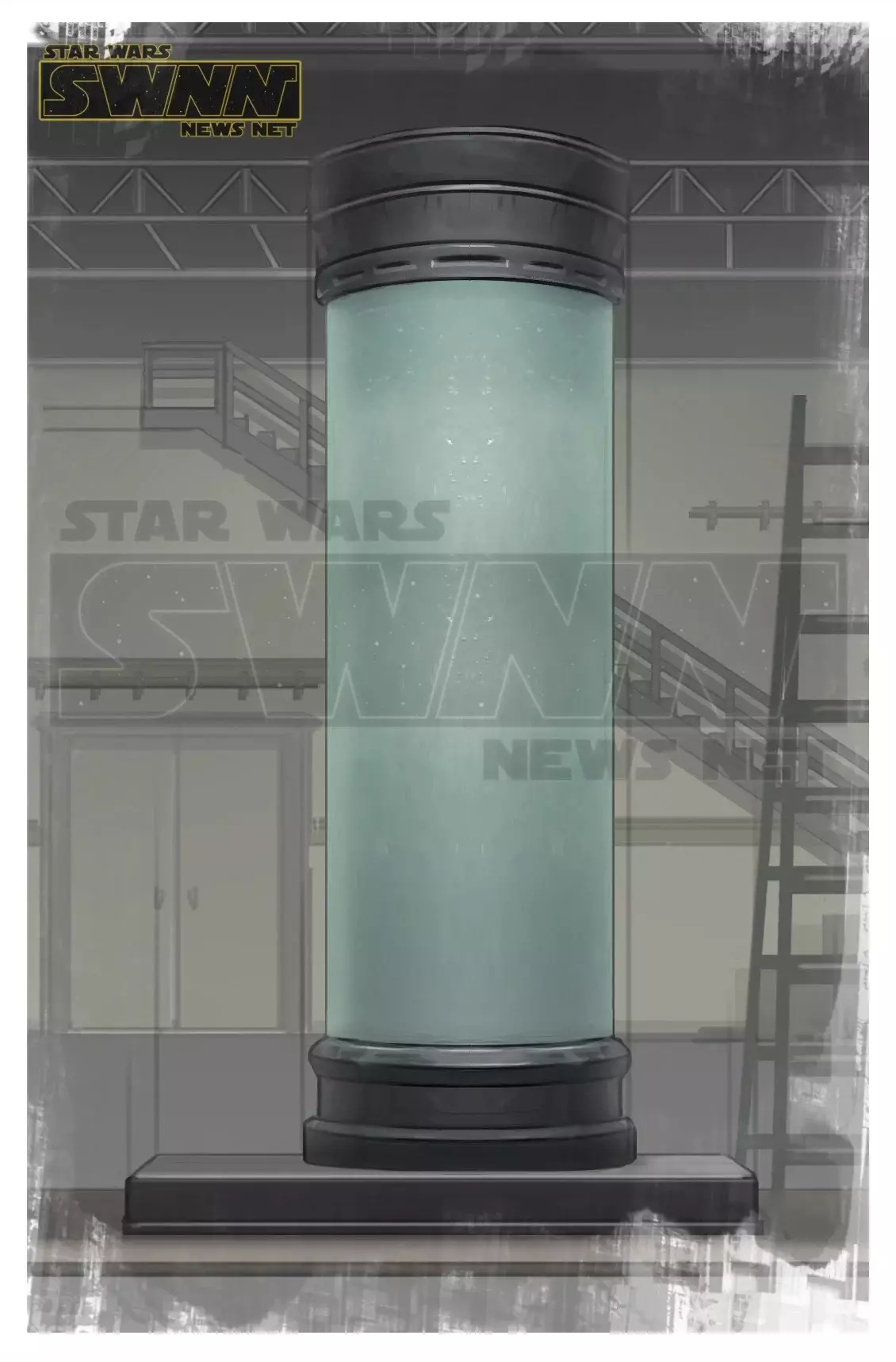 Apparent concept art of the bacta tank used by the villain /