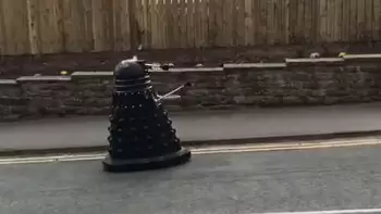 Dalek Filmed Rolling Down Street Telling Humans To Self-Isolate 