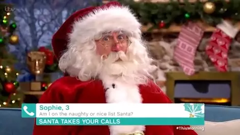 Father Christmas Appeared On This Morning And Scared Viewers