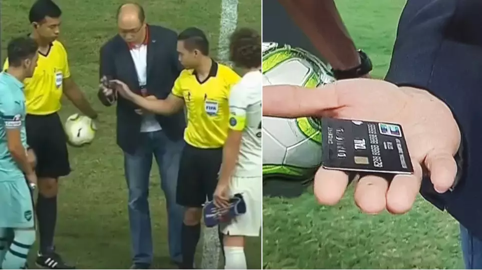 Referee's Are Now Flipping Credit Cards Instead Of Coins And The Game Is Gone 