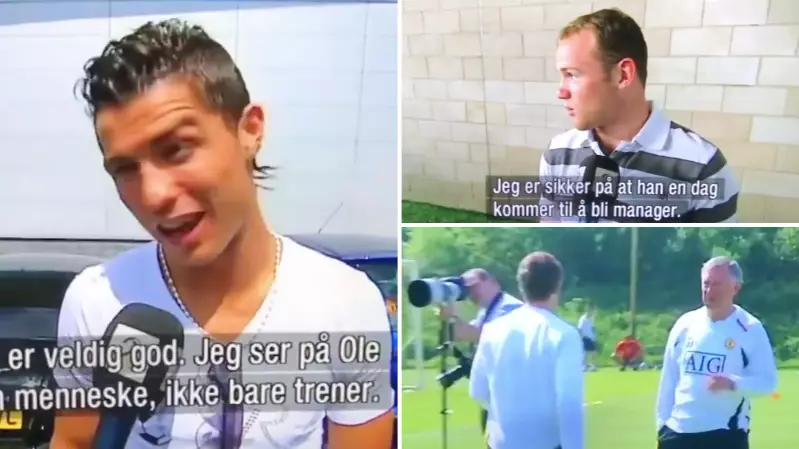 Footage Of Ronaldo And Rooney Rating Ole Gunnar Solskjaer When He Was A Rookie Coach In 2008