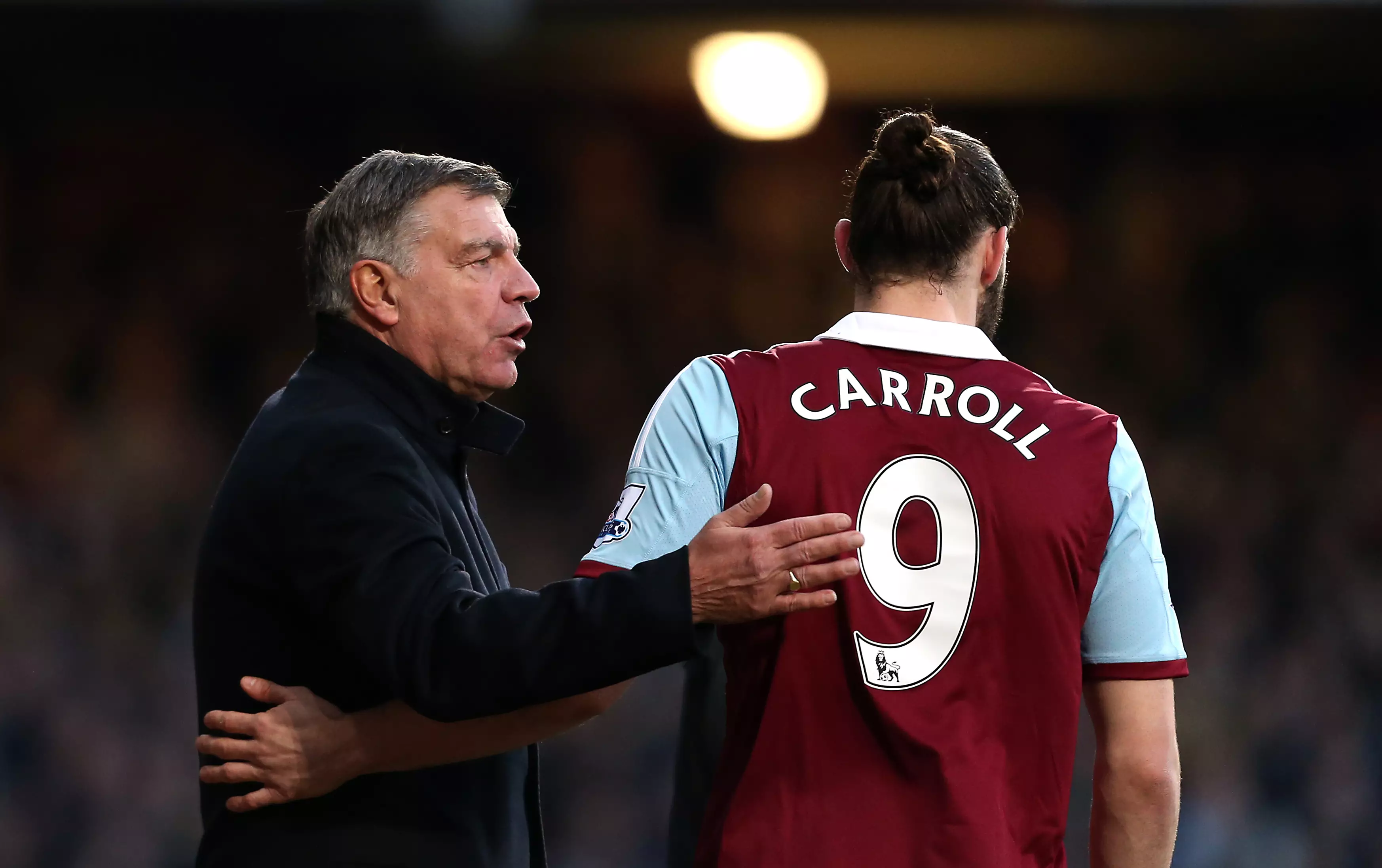 Allardyce and Carroll at West Ham together. Image: PA Images