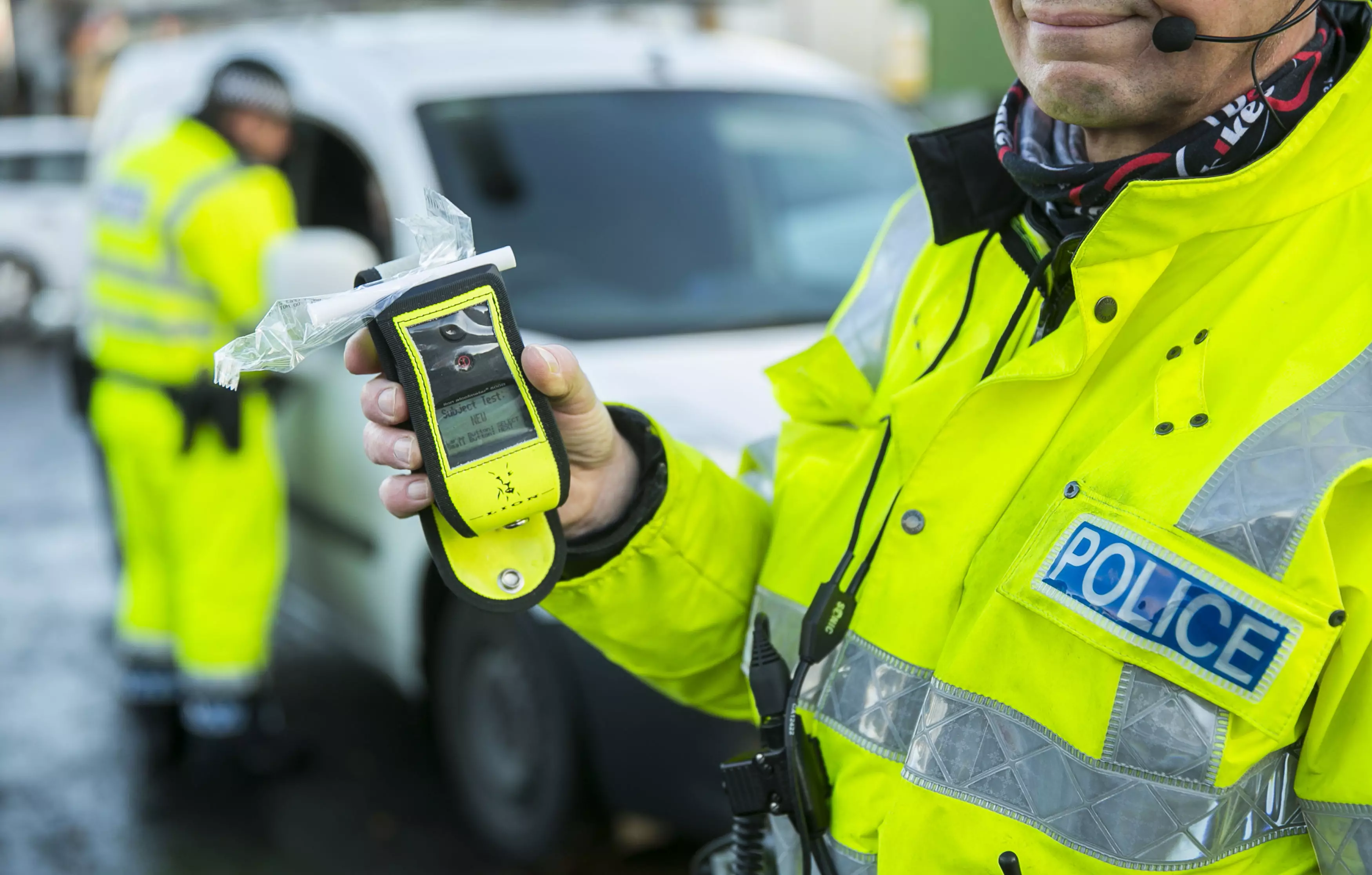 Stock image of a breathalyser.