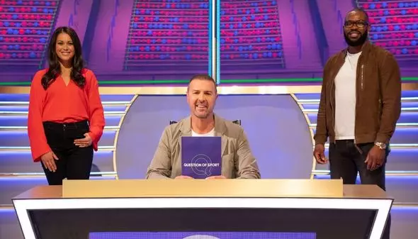 From left to right: Sam Quek, Paddy McGuinness and Ugo Monye.