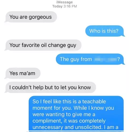 The mechanic contacted the customer using his personal number. (