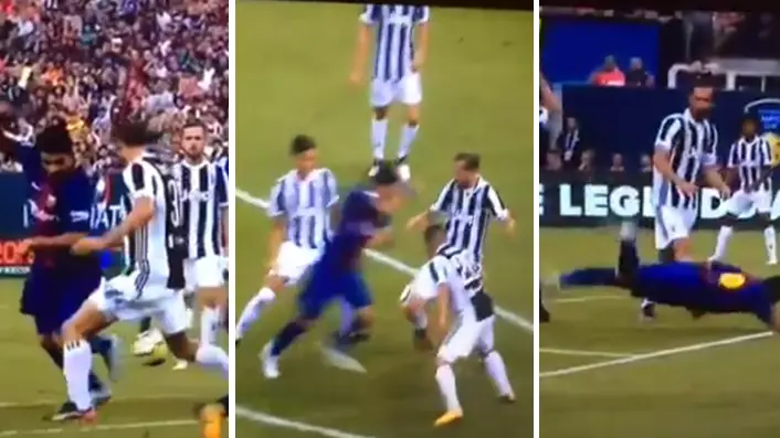 WATCH: Giorgio Chiellini Puts Luis Suarez On The Deck With Snide Tackle