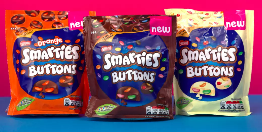 Smarties buttons have also recently launched (