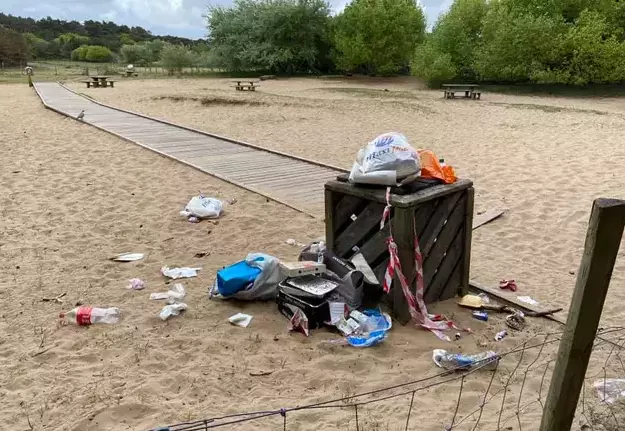 Formby beach was covered in litter last week.