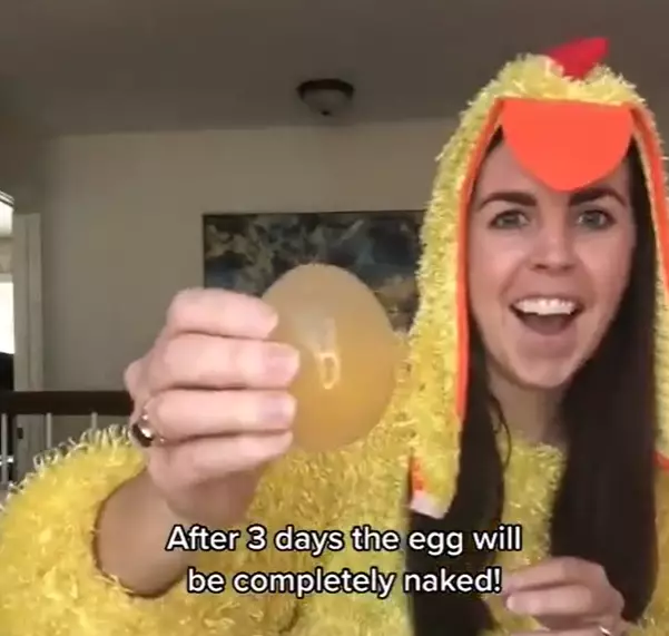 Then, you'll have your very own naked egg.