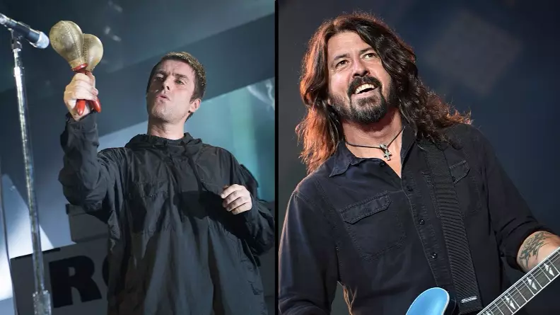 Liam Gallagher Crowd Surfs After Playing Beatles Song With The Foo Fighters 