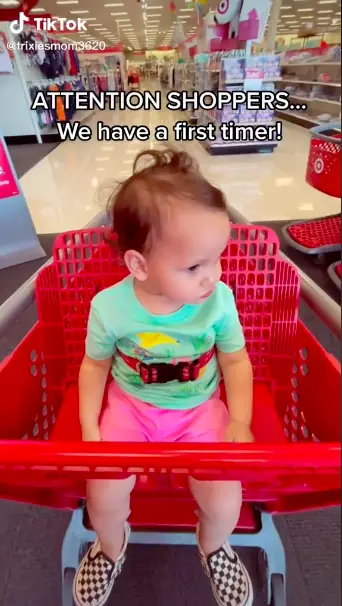 This little one was stunned by Target (