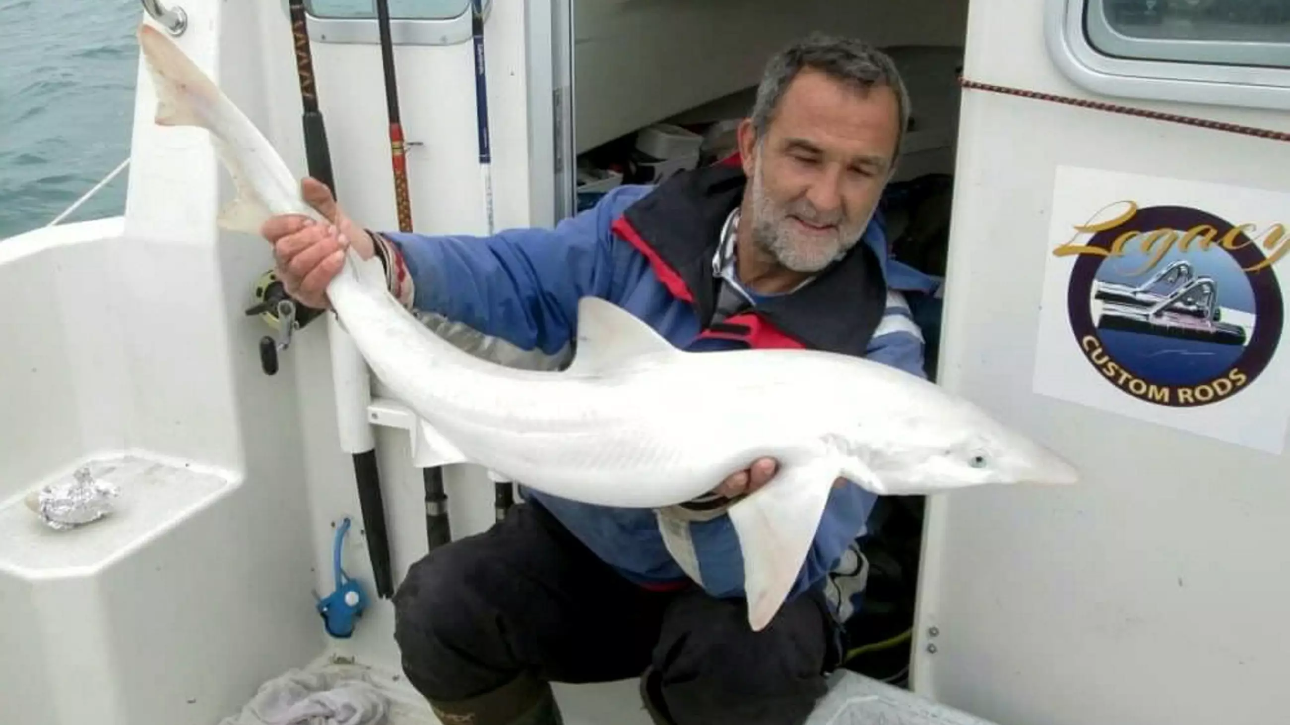 Fisherman Catches Rare All-White Shark Off The Coast Of Britain 