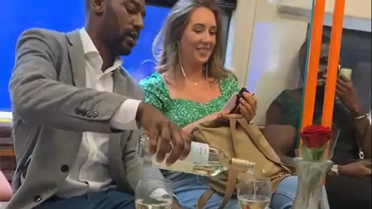 Man Sets Up Romantic Dinner Date Next To Unsuspecting Woman On Train