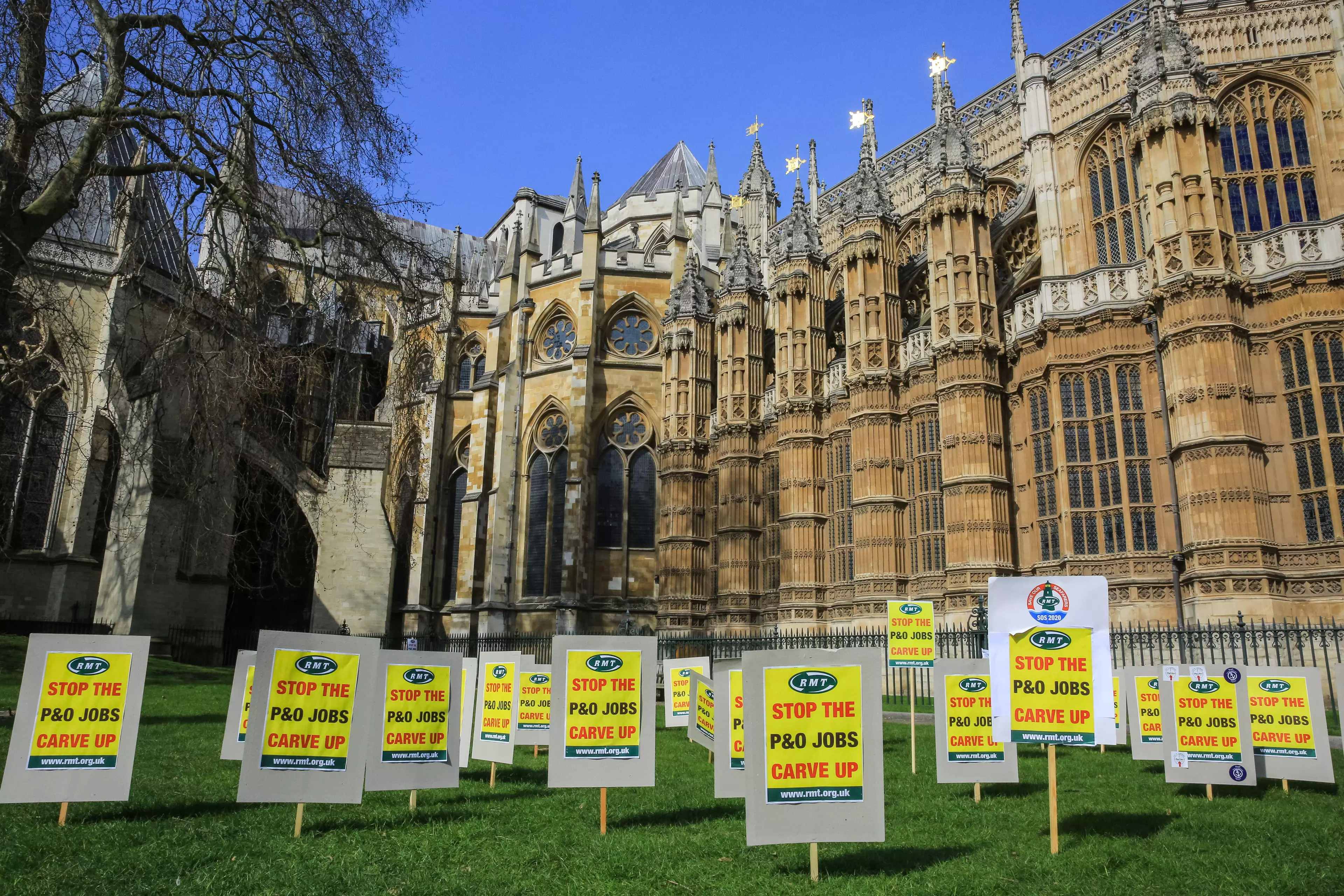 Protests have taken place in Westminster after the sackings.