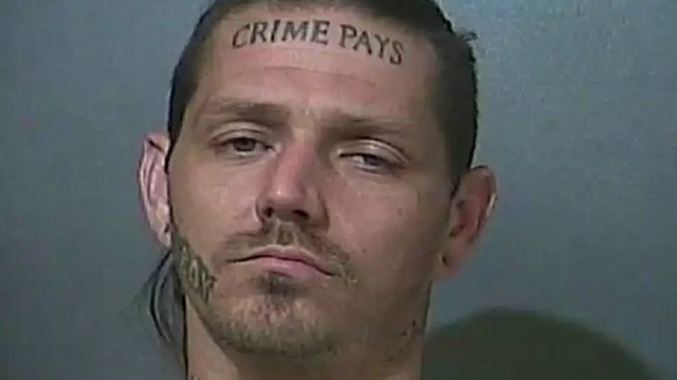 Police Looking For Wanted Man With 'Crime Pays' Tattooed On Forehead