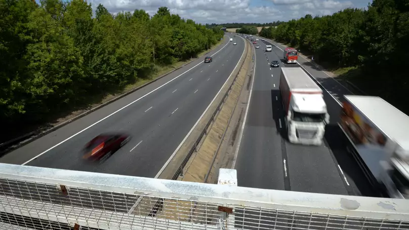 M11 Motorway Reopens To Traffic After A Lorry Overturned Earlier Today