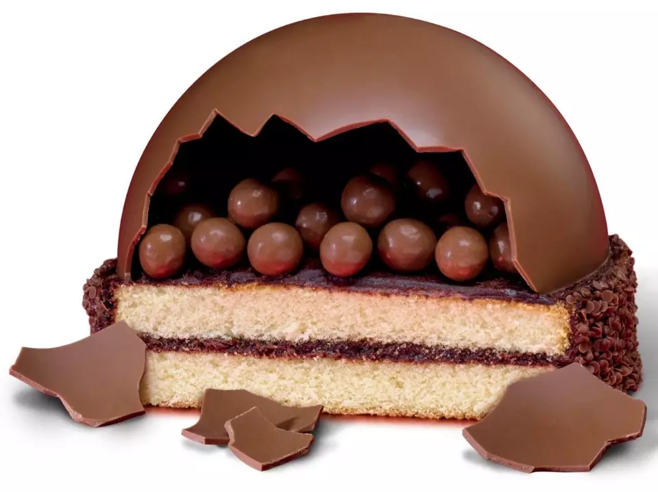 You smash the cake to reveal the treats inside. (