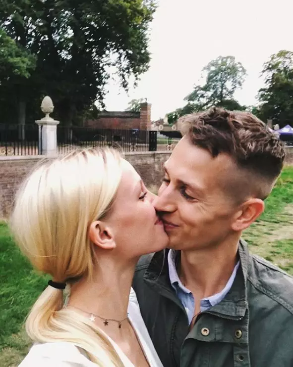 James McVey and his now fiancée Kirstie Brittain.