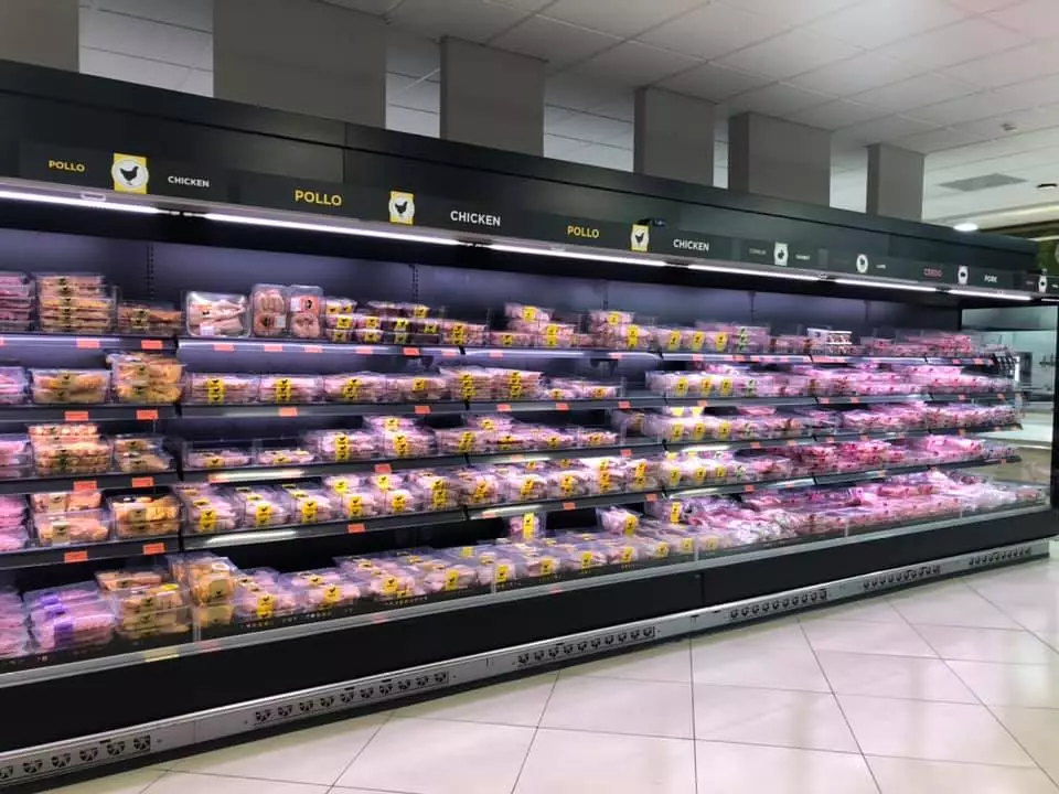 A supermarket in Nerja, Spain photographed on Friday (20 March) with well-stocked shelves.