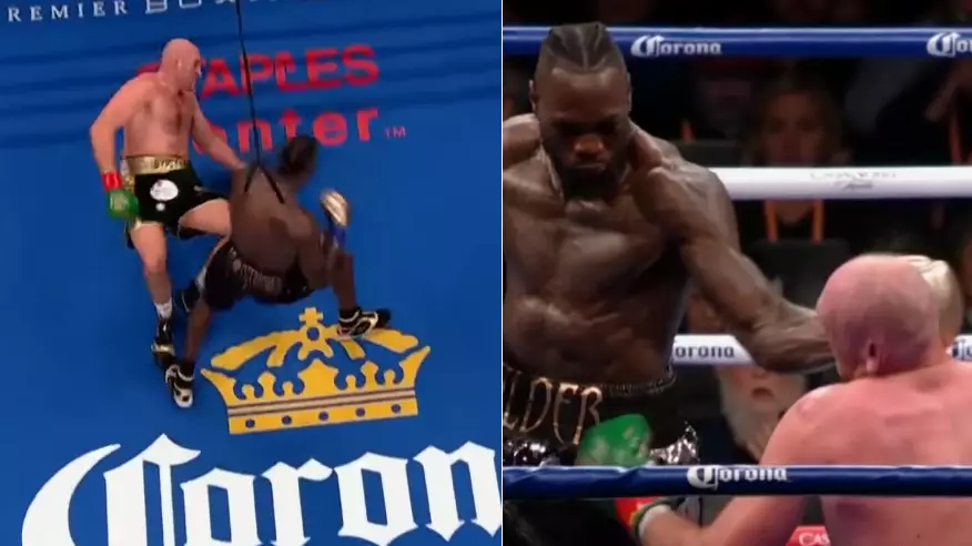 Every Angle Of Deontay Wilder's Brutal Punch That Floored Tyson Fury 