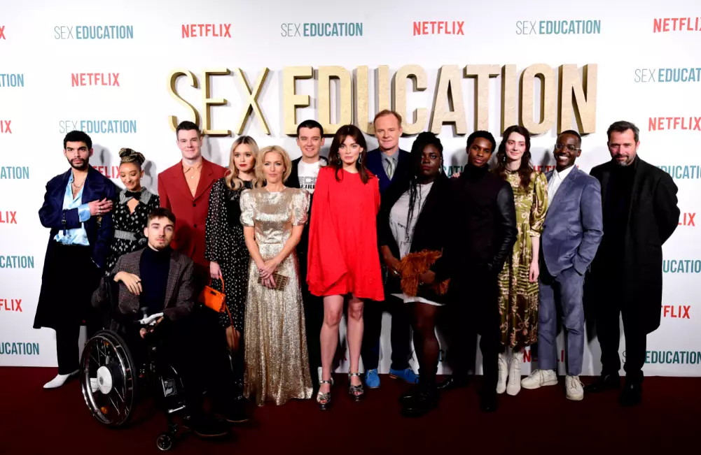 Sex Education cast at the premiere.