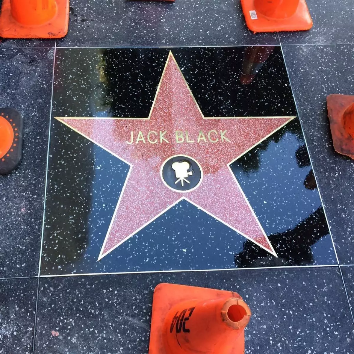 Jack Black was inducted into the Hollywood Walk of Fame last year.