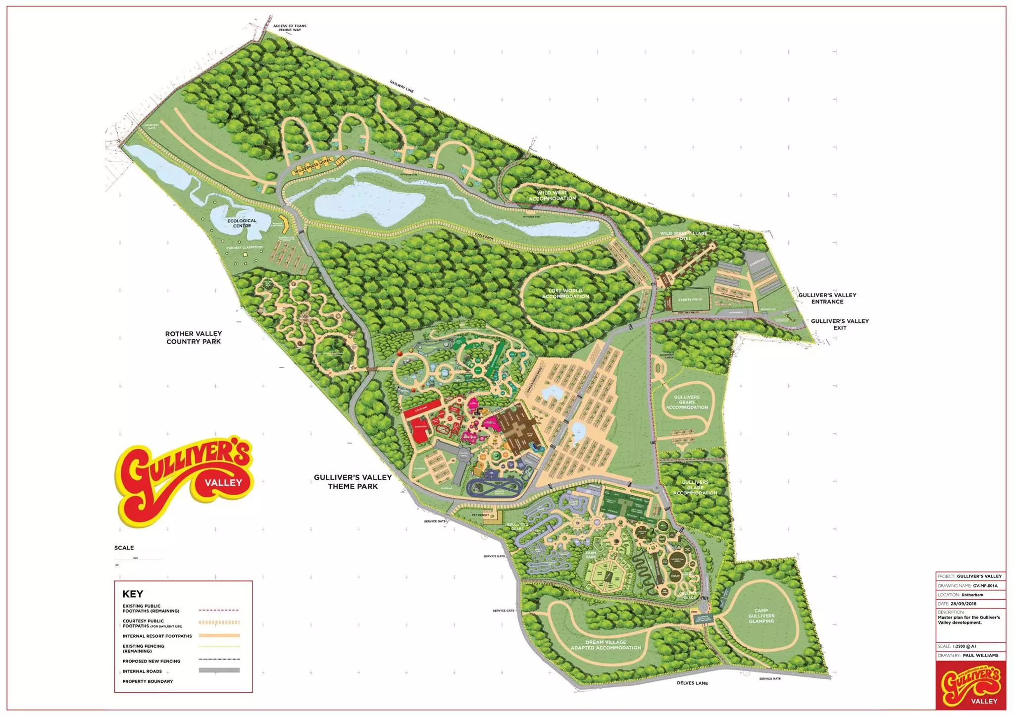 A map for the theme park.