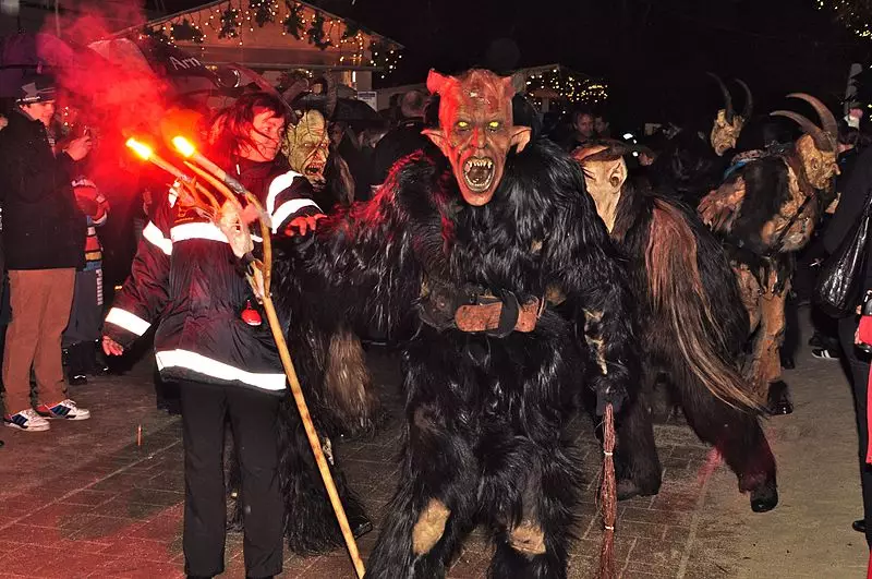 Hundreds of people take part in the Krampus parade every year.