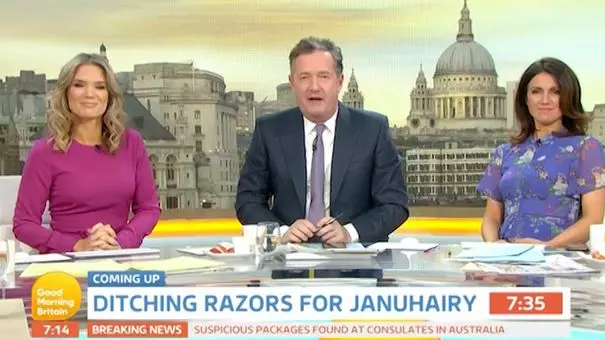 Piers Morgan Says Men Don't Fancy Women Who Don't Shave Their Underarms 