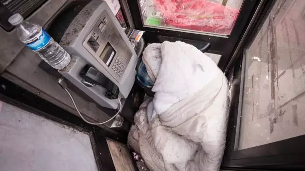 Homeless Man Forced To Sleep In Phone Box For Last Four Months