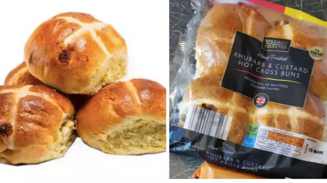 Aldi Launch Rhubarb and Custard Hot Cross Buns In Time For Easter