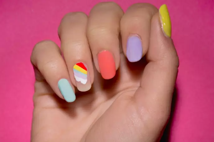 Superdrug have a cute spin on rainbow nails (
