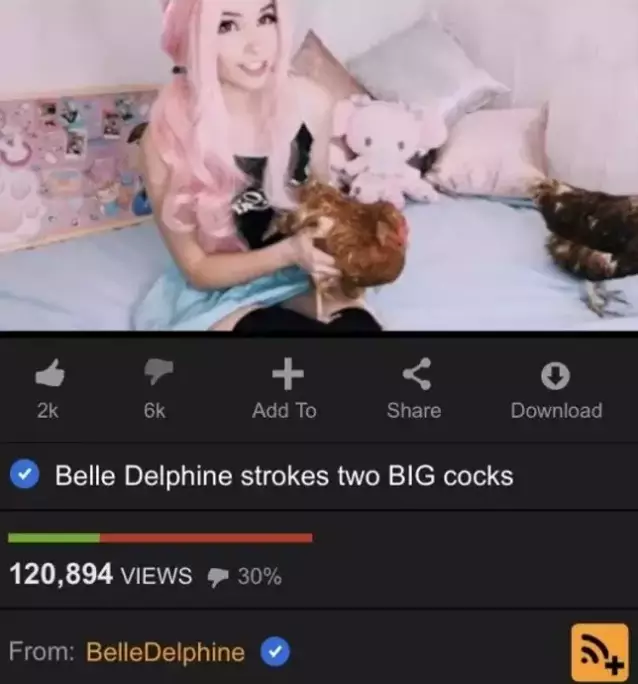 Belle Delphine previously pranked her scams on Pornhub.