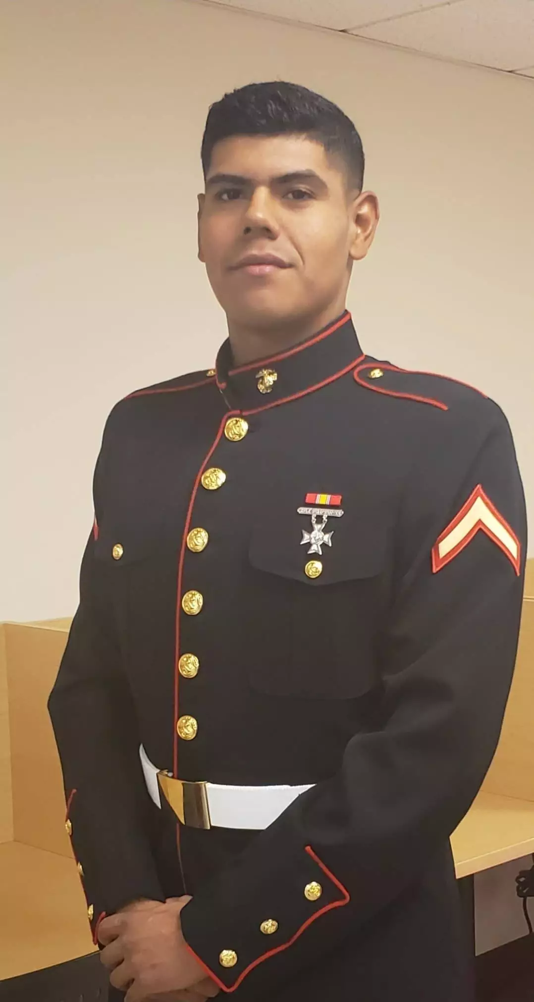 Adan qualified as a marine in July 2019.