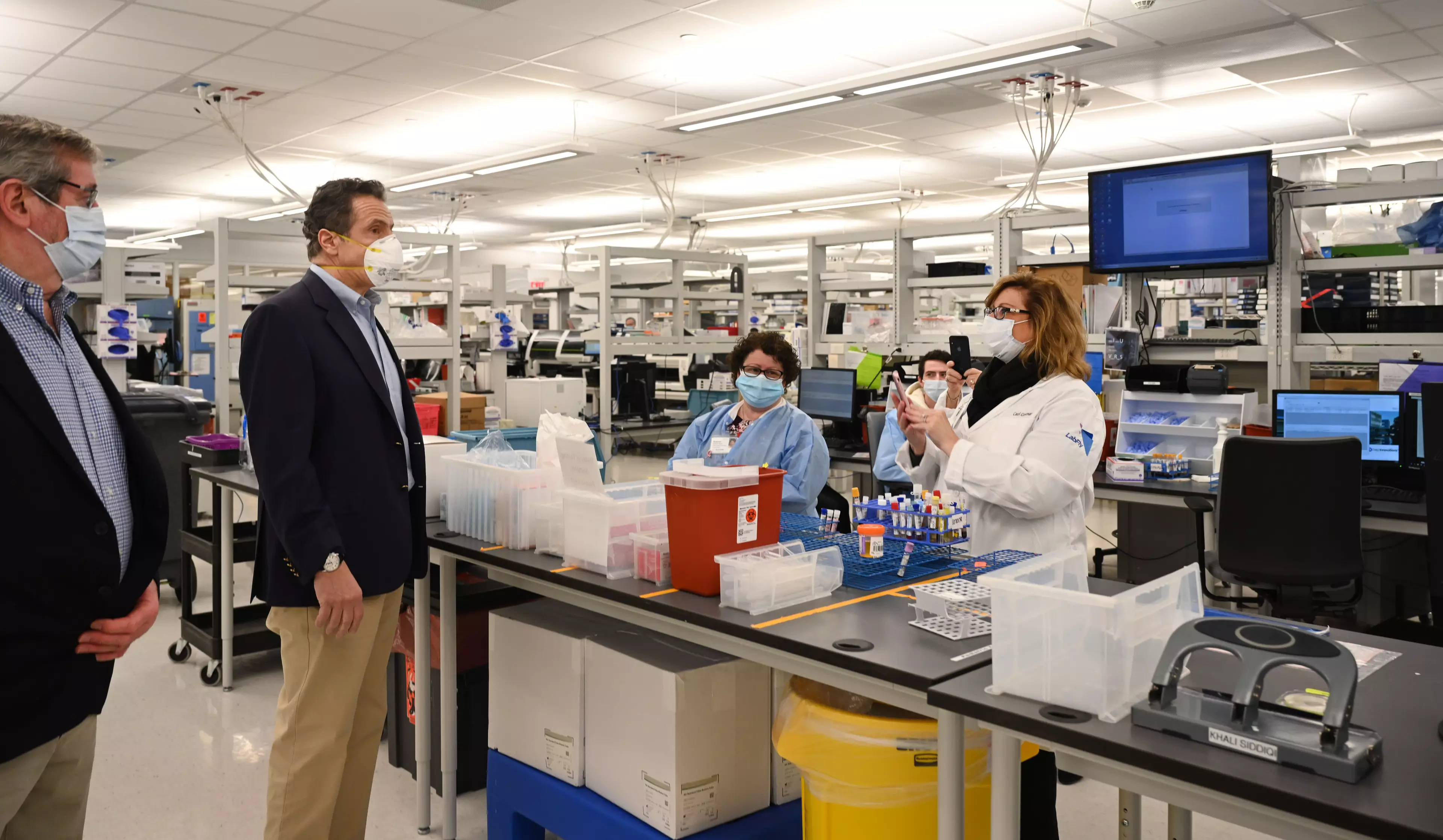 Governor Andrew Cuomo tours a Northwell hospital.