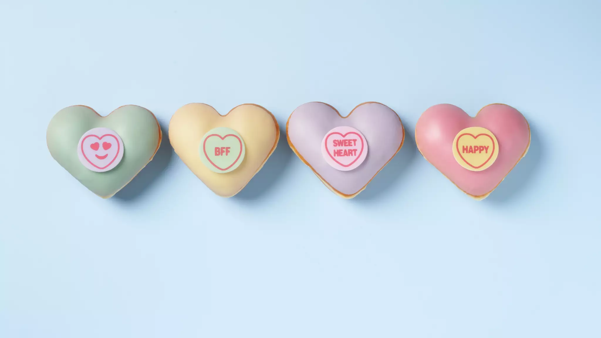 Krispy Kreme Partner With Swizzels To Launch New Love Hearts Doughnuts