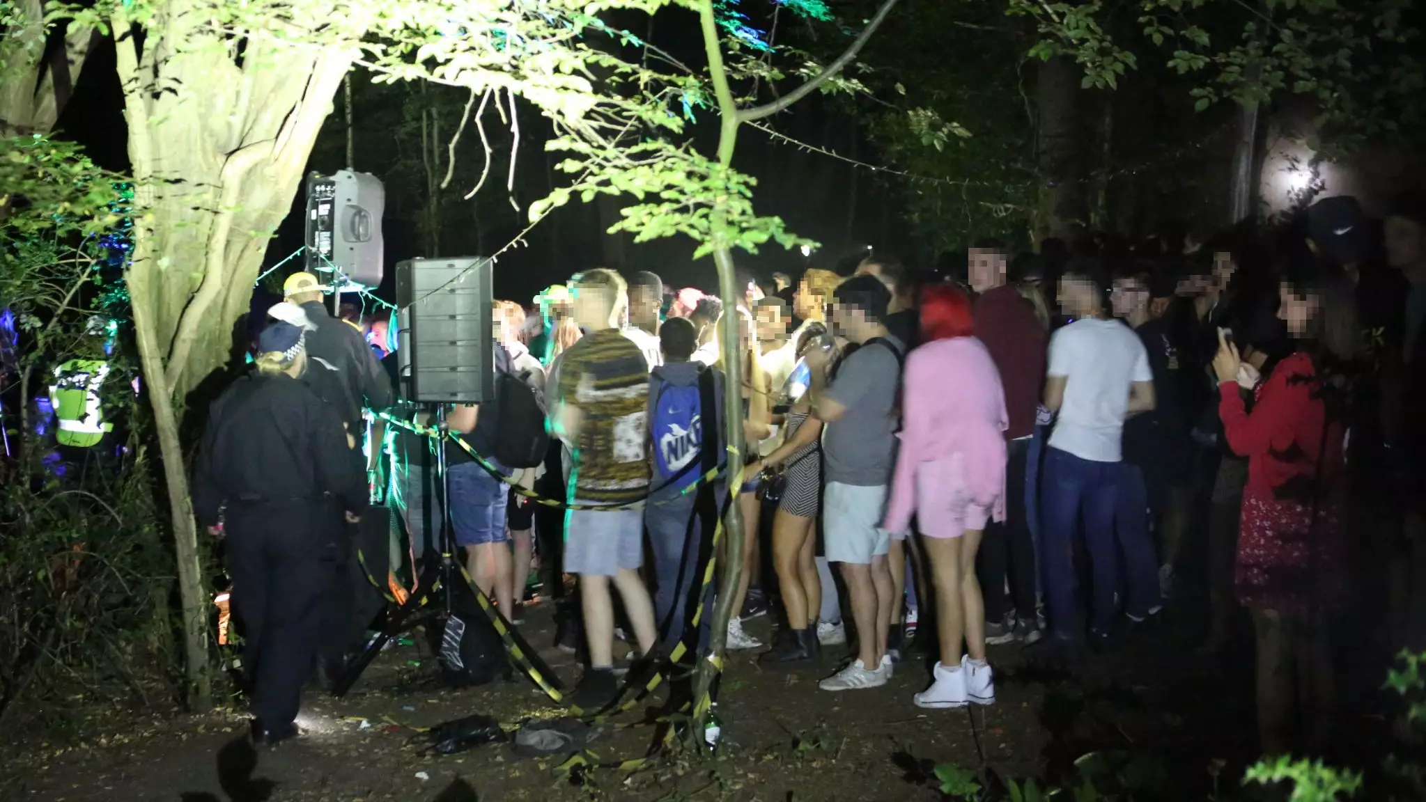 Police Shut Down Illegal Rave After 500 People Pile Into Forest