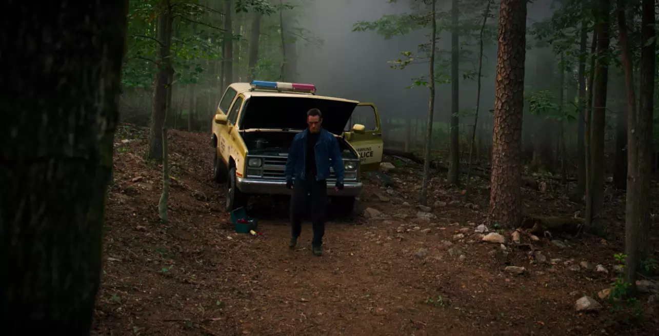 Hopper's car was last see in disrepair in season three episode five. (